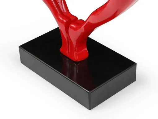 Groot Hartvormig Standbeeld Van Hars B49 X H55 Cm Rood Lovina