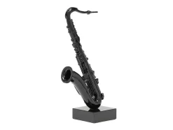 Groot Saxofoonstandbeeld Van Hars L29 X B16 X H62 Cm Zwart Musania
