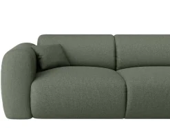 Grote Hoekbank Met Hoek Rechts Van Groene Gechineerde Stof Pogni Van Maison Cephy