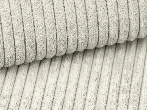 Grote Omkeerbare Hoekbank Van Beige Ribfluweel Amelia