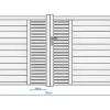 Halfopengewerkte Aluminium Elektrische Draaipoort Met Motief B300 X H164 Cm Antraciet Orist Ii
