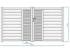 Halfopengewerkte Aluminium Elektrische Draaipoort Met Motief B300 X H164 Cm Antraciet Orist Ii