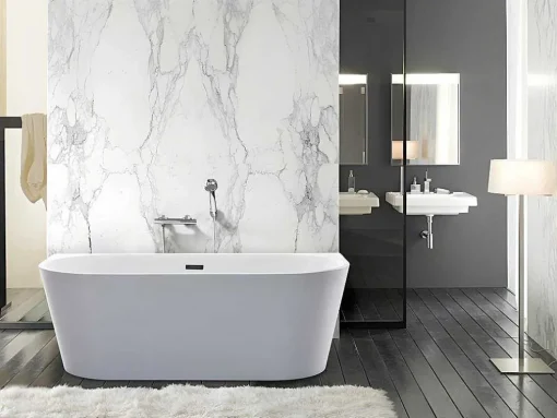 Halfvrijstaand Bad Divina -200L - 150X75X58Cm - Wit
