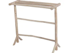 Handdoekhouder Op Poten Van Massief Teakhout - L80 Cm X D29 Cm X H75 Cm - Fodna