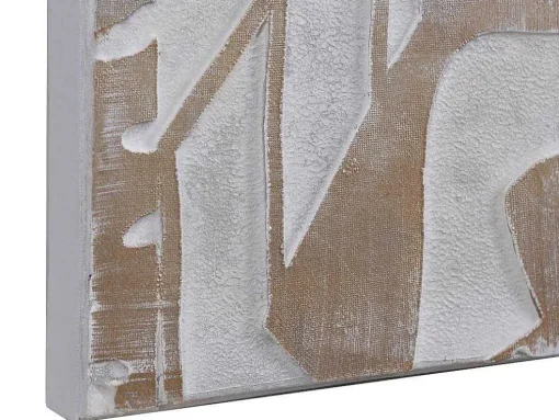 Handgeschilderd Abstract Acrylschilderij - L 75 Cm X H 100 Cm - Grenen Spieraam - Meerkleurig - Ludza