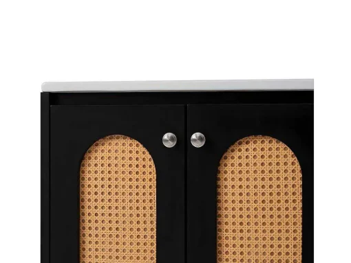 Hangend Badkamermeubel - Een Keramische Wastafel En 3 Laden - Zwart (Spiegel, Kraan Niet Inbegrepen)