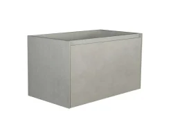Hangend Badkamermeubel Met Ingebouwde Wastafel - Betongrijs - 80 Cm - Sosthene