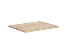 Hangend Badkamermeubel Met Opzet Wastafel Van Steen - Eiken Fineer - 60 Cm - Mesliva