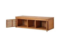 Hangend Badkamermeubel Van Acaciahout Met Dubbele Wastafel - 130 Cm - Penebel