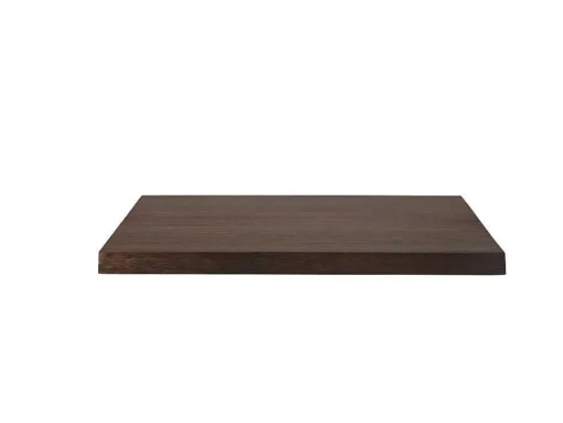 Hangend Bureau Van Donker Teakhout Met Zwarte Bevestigingsbeugels - 80 X 50 Cm - Sukawati