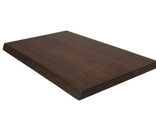 Hangend Bureau Van Donker Teakhout Met Zwarte Bevestigingsbeugels - 80 X 50 Cm - Sukawati