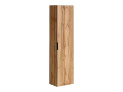 Hangend Geribbeld Badkamermeubel Met Wastafel Om Te Plaatsen - Licht Naturel - 80 Cm - Zevara
