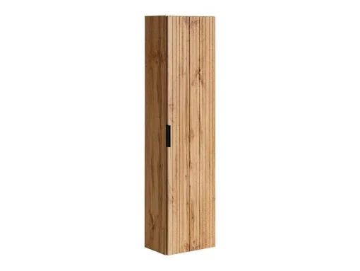 Hangend Geribbeld Badkamermeubel Met Wastafel Om Te Plaatsen - Licht Naturel - 80 Cm - Zevara