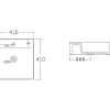 Hangend, Geribbeld Wastafelmeubel Met Opzetwastafel - Lichte Houtlook - L120 Cm - Zevara