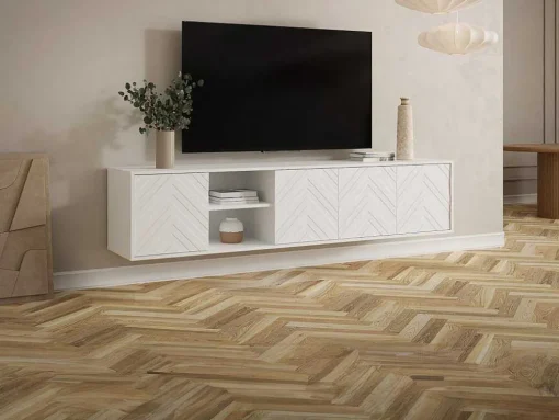 Hangend Tv-Meubel Met 4 Deuren En 2 Nissen Van Mdf - Wit - Redonia