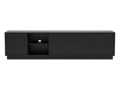 Hangend Tv-Meubel Met 4 Deuren En 2 Nissen Van Mdf - Zwart - Redonia