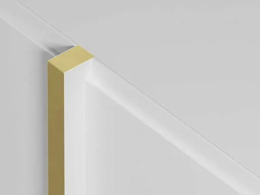 Hangend Tv-Meubel Met 4 Deuren Van Mdf - Wit En Goud - Luvonia