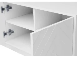 Hangend Tv-Meubel Met 4 Deuren En 2 Nissen Van Mdf - Wit - Redonia