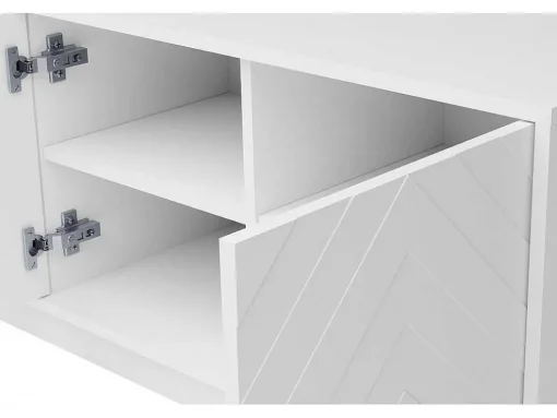 Hangend Tv-Meubel Met 4 Deuren En 2 Nissen Van Mdf - Wit - Redonia