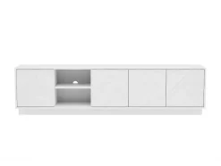 Hangend Tv-Meubel Met 4 Deuren En 2 Nissen Van Mdf - Wit - Redonia