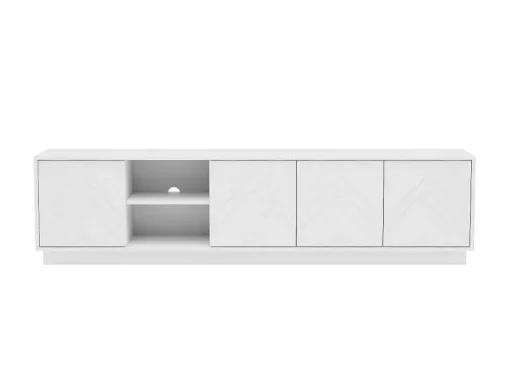 Hangend Tv-Meubel Met 4 Deuren En 2 Nissen Van Mdf - Wit - Redonia