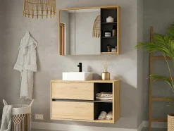 Hangend Wastafelmeubel - Naturel Kleur - 100 Cm - Purnal