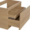 Hangend Wastafelmeubel Met Opzetwastafel In Steen Eikenfineer 80 Cm Mesliva