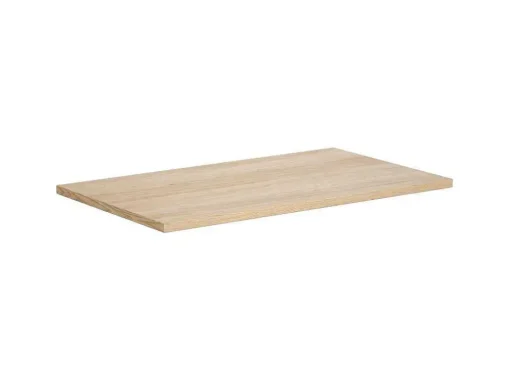 Hangend Wastafelmeubel Met Opzetwastafel In Steen Eikenfineer 80 Cm Mesliva