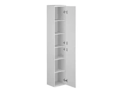 Hangende Badkamerkolom - 6 Planken - Wit - L30 X D25 X H160 Cm - Kayla
