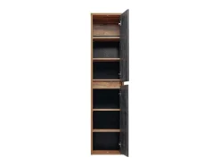 Hangende Badkamerkolom - Licht Naturel En Antraciet - H170 Cm - Tikitki