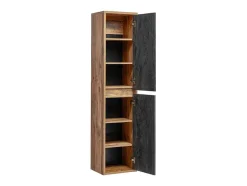Hangende Badkamerkolom - Licht Naturel En Antraciet - H170 Cm - Tikitki