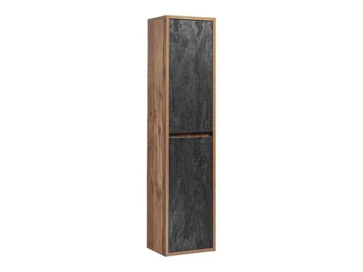 Hangende Badkamerkolom - Licht Naturel En Antraciet - H170 Cm - Tikitki