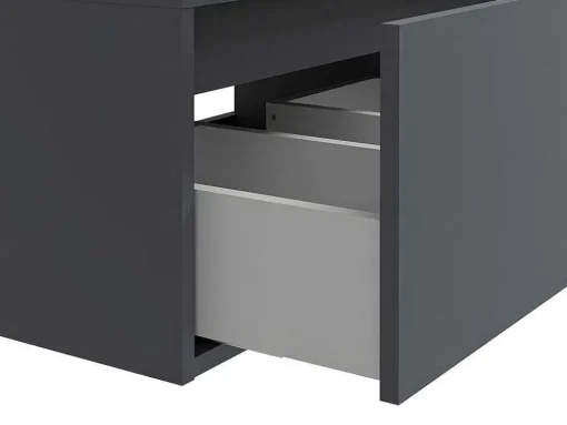 Hangende Badkamermeubel In Antracietgrijze Kleur Met Dubbele Wastafel - L150 Cm - Isaure Ii