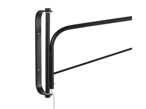 Hangende Wandlamp Van Gebogen Metaal - L65 X D10 X H25 Cm - Zwart En Koperkleurig - Colwood
