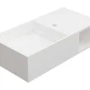 Hangende Wastafel Met Nis - Wit - L80 X B40 X H20 Cm - Goyoko
