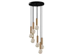 Hanglamp In Vintage-Stijl Met Verstelbare Hoogte - Metaal - H40-136 Cm - Goudkleurig - Josette