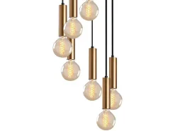 Hanglamp In Vintage-Stijl Met Verstelbare Hoogte - Metaal - H40-136 Cm - Goudkleurig - Josette