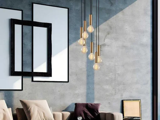 Hanglamp In Vintage-Stijl Met Verstelbare Hoogte - Metaal - H40-136 Cm - Goudkleurig - Josette