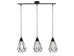 Hanglamp Met 3 Peertjes Scandinavische Stijl Euripide - Metaal - 68 X 16,5 X 132 Cm - Zwart