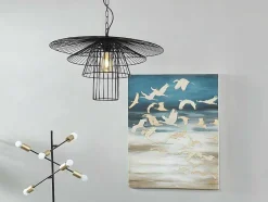 Hanglamp Met Draden Vlindermodel Machaon - Metaal - L59 X H95 Cm - Zwart