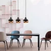 Hanglamp Met Verstelbare Hoogte Yildo - 3 Kappen - L67 X H25/111 Cm - Zwart En Koperkleurig