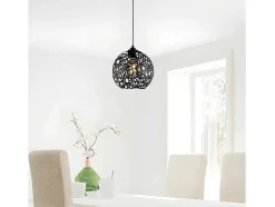 Hanglamp Met Verstelbare Hoogte Celindra - D. 25 X H. 39/119 Cm - Zwart