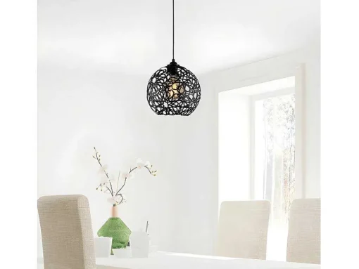 Hanglamp Met Verstelbare Hoogte Celindra - D. 25 X H. 39/119 Cm - Zwart