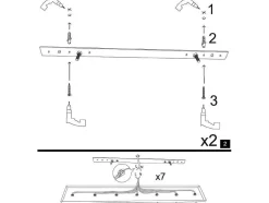 Hanglamp Met Verstelbare Hoogte Yildo - 3 Kappen - L67 X H25/111 Cm - Zwart En Koperkleurig