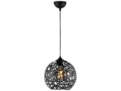 Hanglamp Met Verstelbare Hoogte Celindra - D. 25 X H. 39/119 Cm - Zwart
