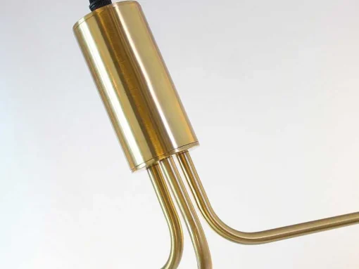 Hanglamp Van Glas En Metaal - D90 X H182 Cm - Goud - Kenora