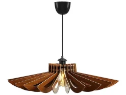 Hanglamp Van Mdf - D. 68 Cm X H. 50 Cm - Walnootkleur - Farita