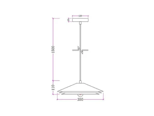 Hanglamp Van Metaal - D35 X H161 Cm - Groen - Kiruna