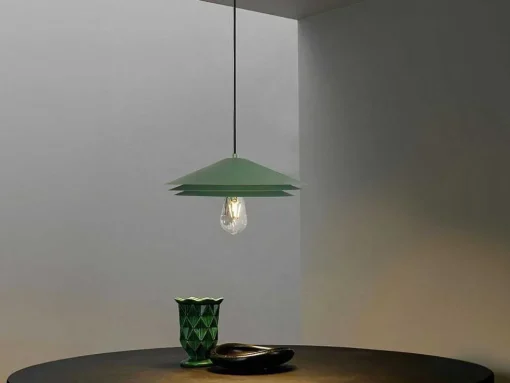 Hanglamp Van Metaal - D35 X H161 Cm - Groen - Kiruna