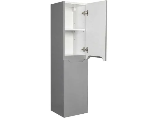 Hangmeubel Enkele Wastafel Met Kolom - Grijs - 80 Cm - Stefanie
